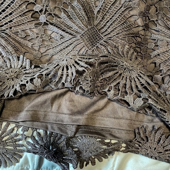 LBD Lace Shift Dress Med Black Eyelet Mini Lulus Classy Evening Contemporary - Picture 13 of 15